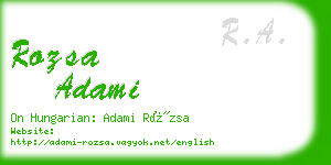 rozsa adami business card